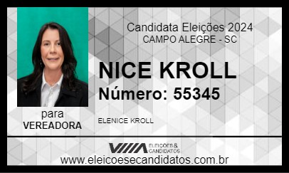 Candidato NICE KROLL 2024 - CAMPO ALEGRE - Eleições