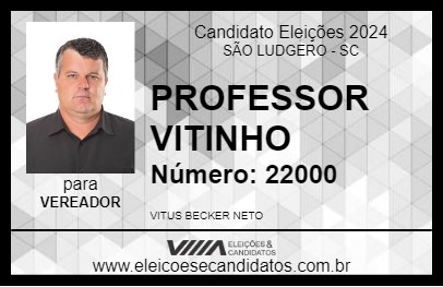 Candidato PROFESSOR VITINHO 2024 - SÃO LUDGERO - Eleições