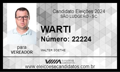 Candidato WARTI 2024 - SÃO LUDGERO - Eleições