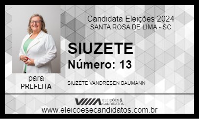 Candidato SIUZETE 2024 - SANTA ROSA DE LIMA - Eleições