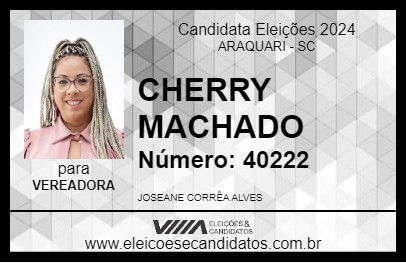 Candidato CHERRY MACHADO 2024 - ARAQUARI - Eleições