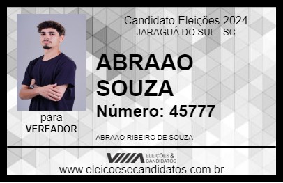 Candidato ABRAAO SOUZA 2024 - JARAGUÁ DO SUL - Eleições