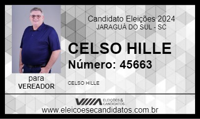 Candidato CELSO HILLE 2024 - JARAGUÁ DO SUL - Eleições