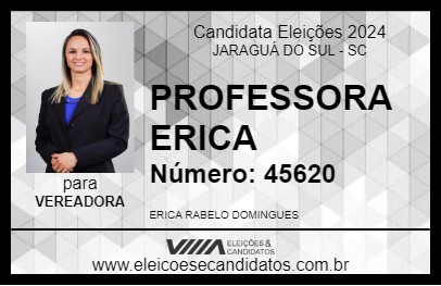 Candidato PROFESSORA ERICA 2024 - JARAGUÁ DO SUL - Eleições