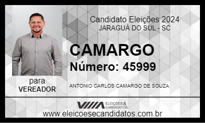 Candidato CAMARGO 2024 - JARAGUÁ DO SUL - Eleições