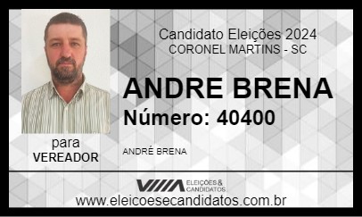 Candidato ANDRE BRENA 2024 - CORONEL MARTINS - Eleições