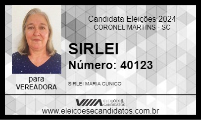 Candidato SIRLEI 2024 - CORONEL MARTINS - Eleições