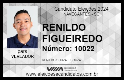 Candidato RENILDO FIGUEIREDO 2024 - NAVEGANTES - Eleições