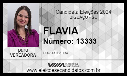 Candidato FLAVIA 2024 - BIGUAÇU - Eleições