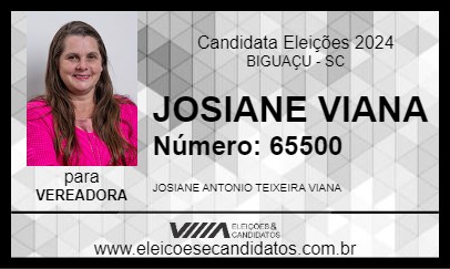 Candidato JOSIANE VIANA 2024 - BIGUAÇU - Eleições