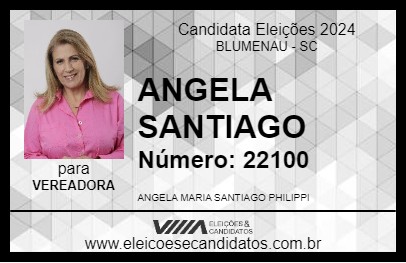 Candidato ANGELA SANTIAGO 2024 - BLUMENAU - Eleições