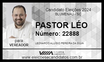 Candidato PASTOR LÉO 2024 - BLUMENAU - Eleições