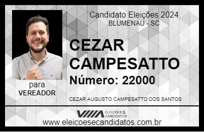 Candidato CEZAR CAMPESATTO 2024 - BLUMENAU - Eleições