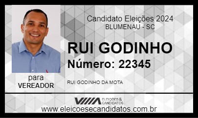 Candidato RUI GODINHO 2024 - BLUMENAU - Eleições