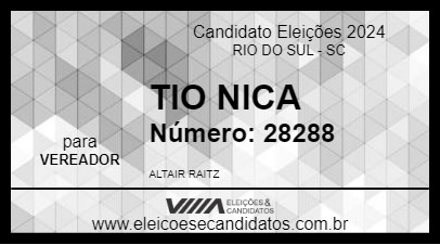 Candidato TIO NICA 2024 - RIO DO SUL - Eleições