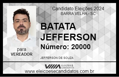 Candidato BATATA JEFFERSON 2024 - BARRA VELHA - Eleições