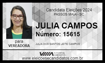 Candidato JULIA CAMPOS 2024 - PASSOS MAIA - Eleições