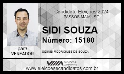 Candidato SIDI SOUZA 2024 - PASSOS MAIA - Eleições