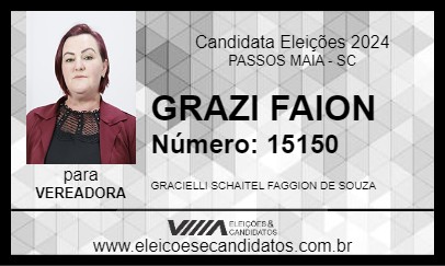 Candidato GRAZI FAION 2024 - PASSOS MAIA - Eleições