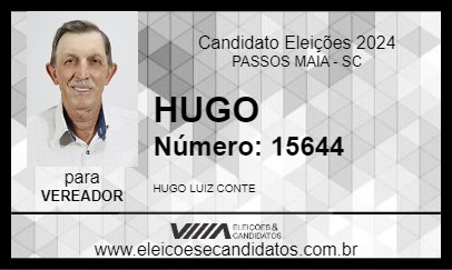 Candidato HUGO 2024 - PASSOS MAIA - Eleições