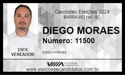 Candidato DIEGO MORAES 2024 - BARRA VELHA - Eleições