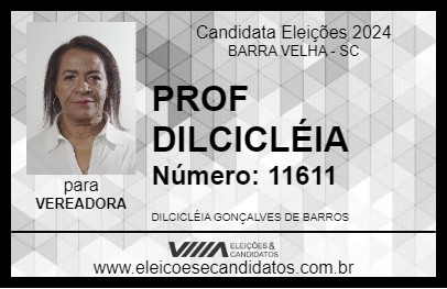 Candidato PROF DILCICLÉIA 2024 - BARRA VELHA - Eleições