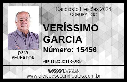 Candidato VERÍSSIMO GARCIA 2024 - CORUPÁ - Eleições