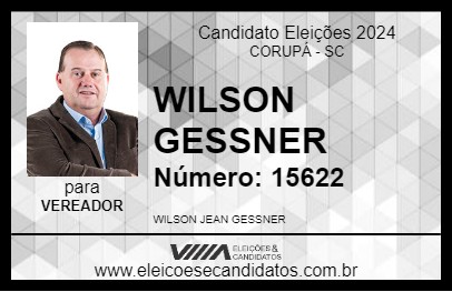 Candidato WILSON GESSNER 2024 - CORUPÁ - Eleições