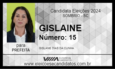 Candidato GISLAINE 2024 - SOMBRIO - Eleições