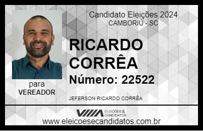 Candidato RICARDO CORRÊA 2024 - CAMBORIÚ - Eleições