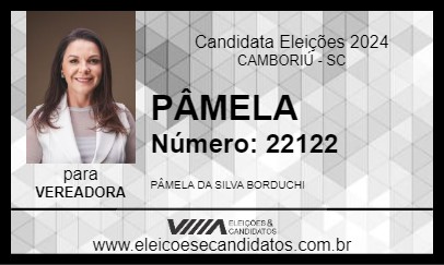 Candidato PÂMELA 2024 - CAMBORIÚ - Eleições