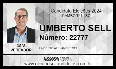 Candidato UMBERTO SELL 2024 - CAMBORIÚ - Eleições