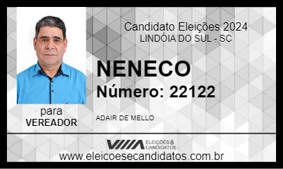 Candidato NENECO 2024 - LINDÓIA DO SUL - Eleições