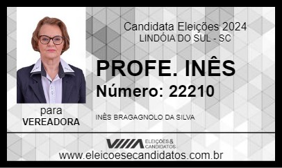 Candidato PROFE. INÊS 2024 - LINDÓIA DO SUL - Eleições