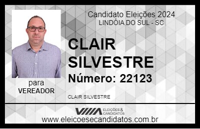 Candidato CLAIR SILVESTRE 2024 - LINDÓIA DO SUL - Eleições