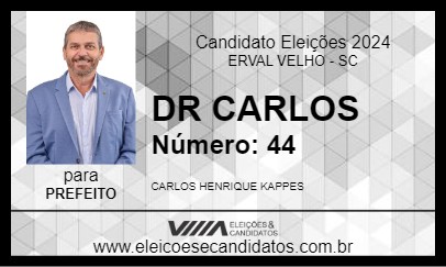 Candidato DR CARLOS 2024 - ERVAL VELHO - Eleições