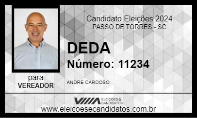 Candidato DEDA 2024 - PASSO DE TORRES - Eleições