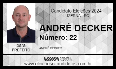 Candidato ANDRÉ DECKER 2024 - LUZERNA - Eleições