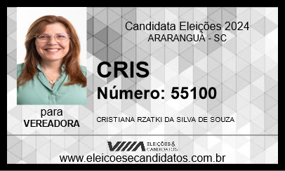 Candidato CRIS 2024 - ARARANGUÁ - Eleições