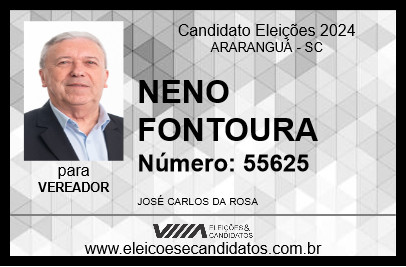 Candidato NENO FONTOURA 2024 - ARARANGUÁ - Eleições