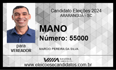 Candidato MANO 2024 - ARARANGUÁ - Eleições