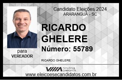 Candidato RICARDO GHELERE 2024 - ARARANGUÁ - Eleições