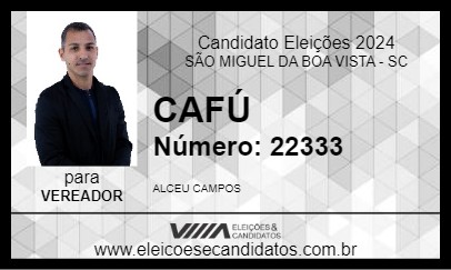 Candidato CAFÚ 2024 - SÃO MIGUEL DA BOA VISTA - Eleições