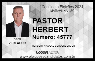 Candidato PASTOR HERBERT 2024 - MARAVILHA - Eleições