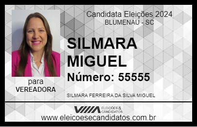 Candidato SILMARA MIGUEL 2024 - BLUMENAU - Eleições