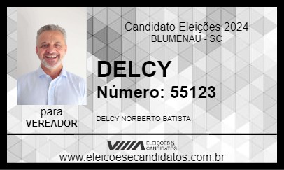 Candidato DELCY 2024 - BLUMENAU - Eleições