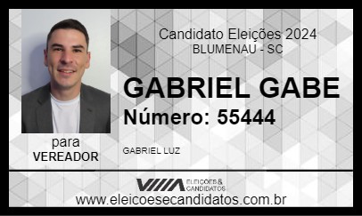 Candidato GABRIEL GABE 2024 - BLUMENAU - Eleições