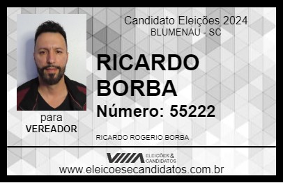 Candidato RICARDO BORBA 2024 - BLUMENAU - Eleições