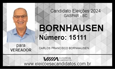 Candidato BORNHAUSEN 2024 - GASPAR - Eleições