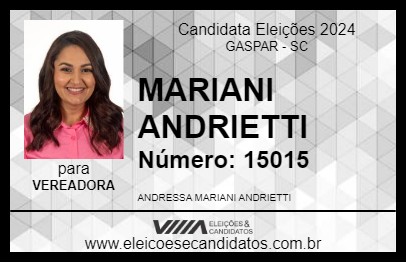 Candidato MARIANI ANDRIETTI 2024 - GASPAR - Eleições